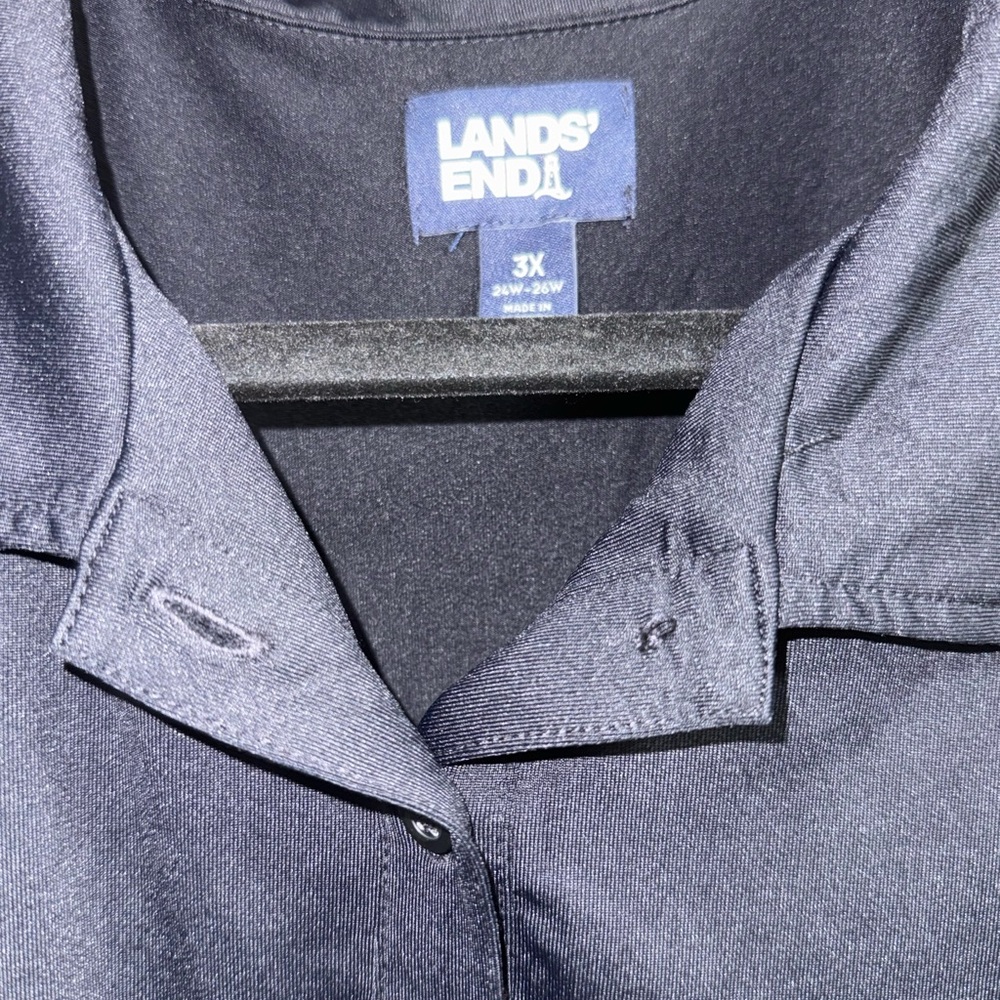 Lands' End Classic Black Polo Shirt